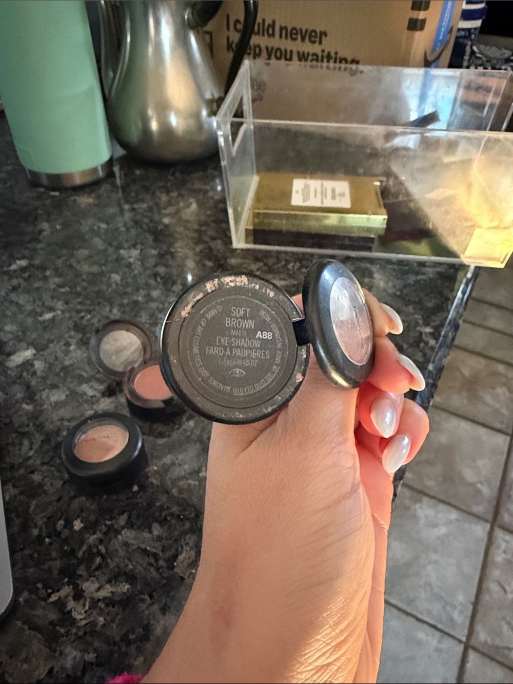 Three MAC Cosmetics Single Eyeshadows - Peach, Warm Tan & Soft Beige - Picture 4 of 4